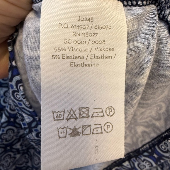 Boden ‘Elodie’ Long Sleeve Wrap Top Geometric Pattern Ruched Women’s Size 12 - Picture 9 of 10